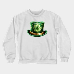 Watercolor st patricks Day Hat Crewneck Sweatshirt